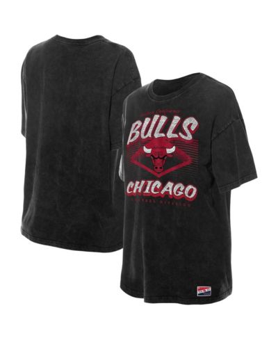 Женская футболка New Era Chicago Bulls Oversized с эффектом выцветания
