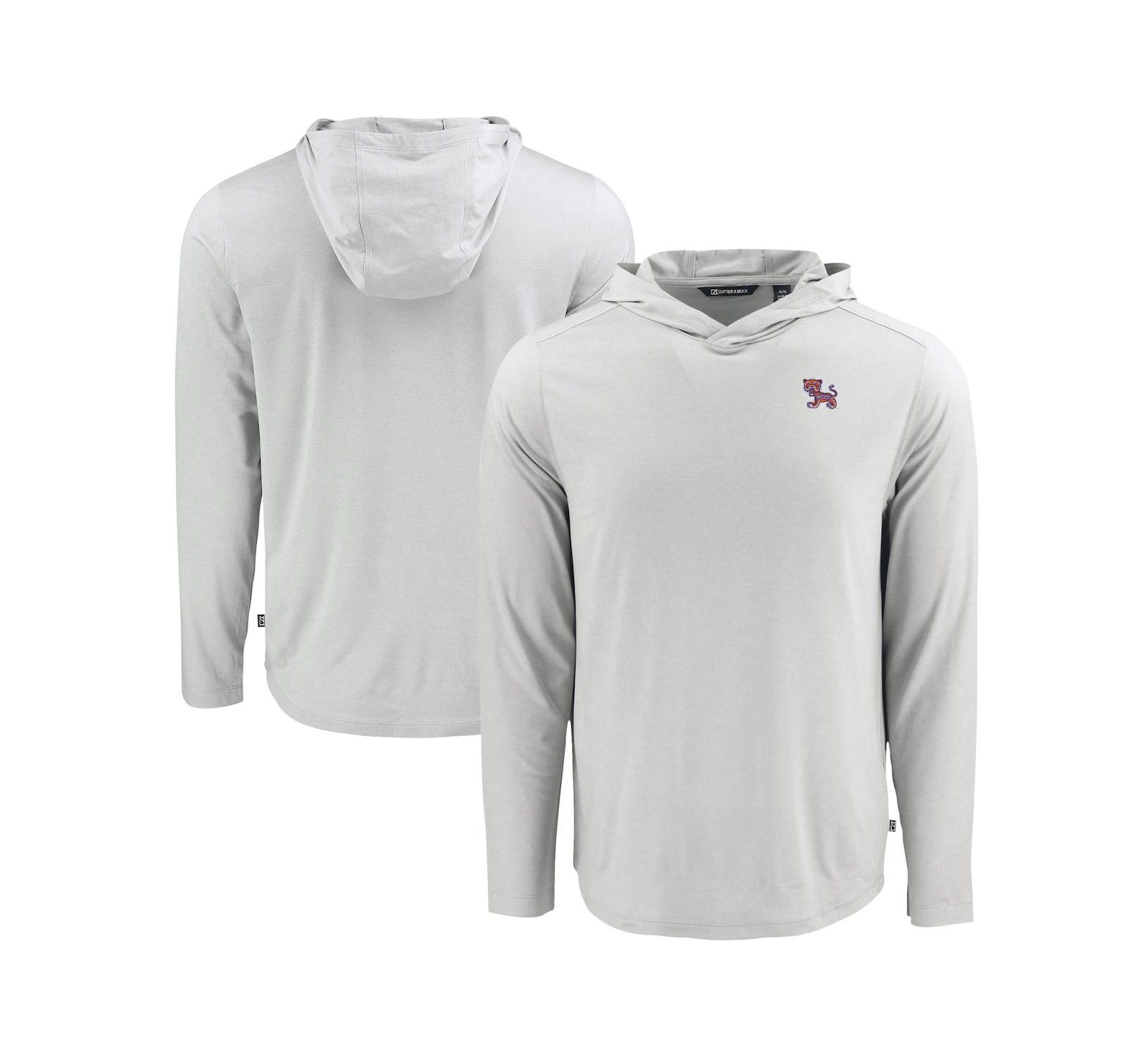 Cutter & Buck Men's Gray Clemson Tigers Coastline Epic Comfort Eco Long Sleeve Hoodie