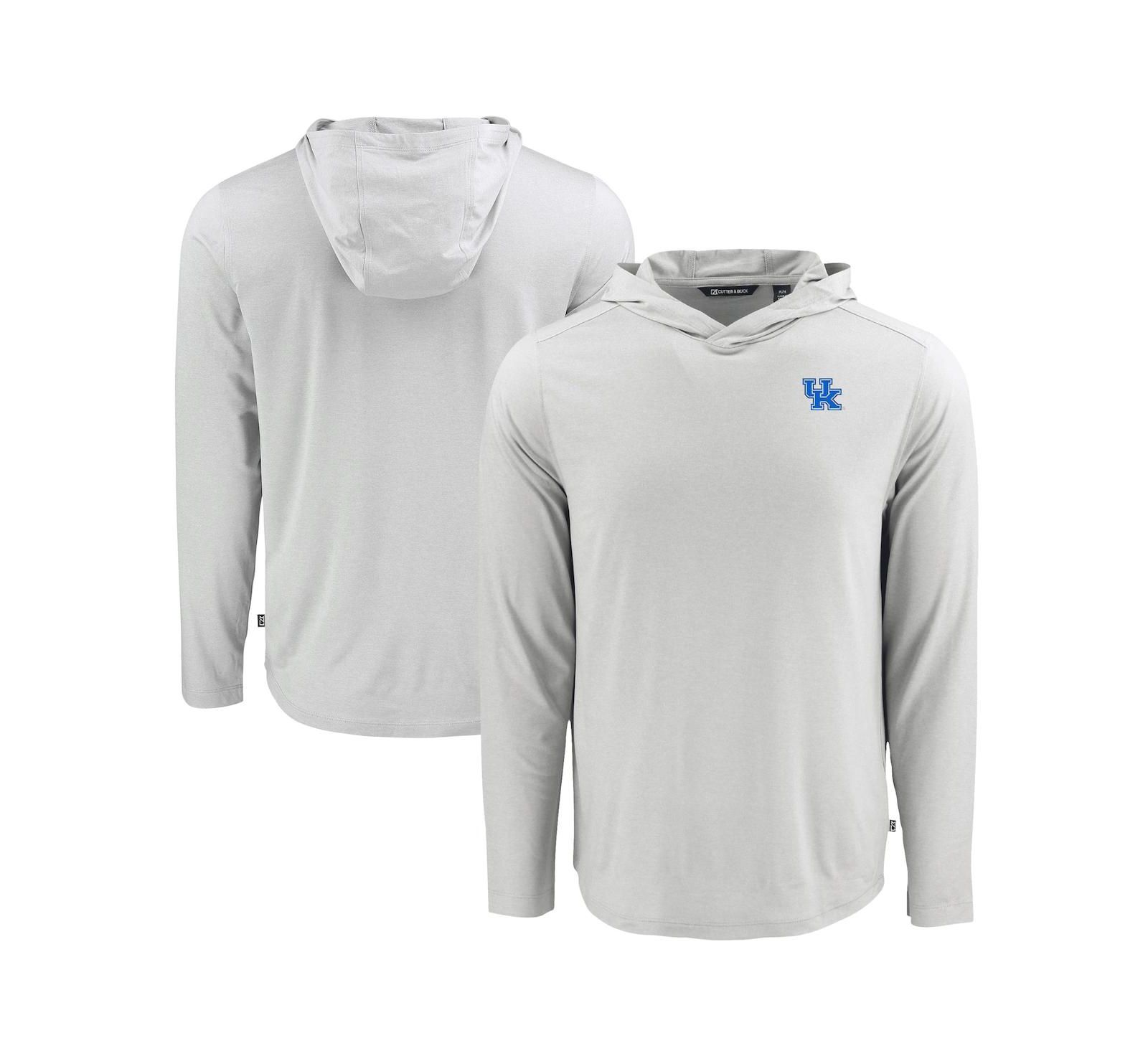 Мужская толстовка Cutter & Buck Gray Kentucky Wildcats Coastline Epic Comfort Eco Long Sleeve Hoodie