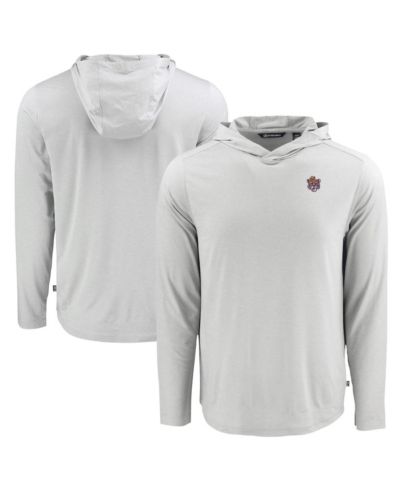 Cutter & Buck Men's Gray LSU Tigers Coastline Epic Comfort Eco Long Sleeve Hoodie