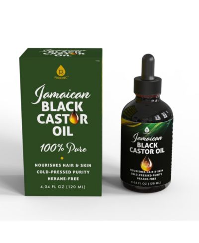 PURSONIC Jamaican   Castor Oil - 100% Pure, Cold-Pressed Nourishment for Hair & Skin
