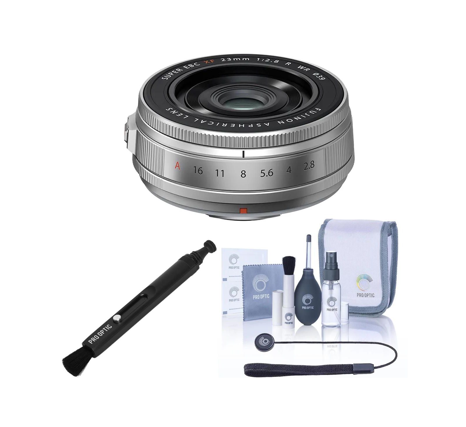Объектив Fujifilm XF R WR, комплект с набором для ухода за оптикой и колпачком