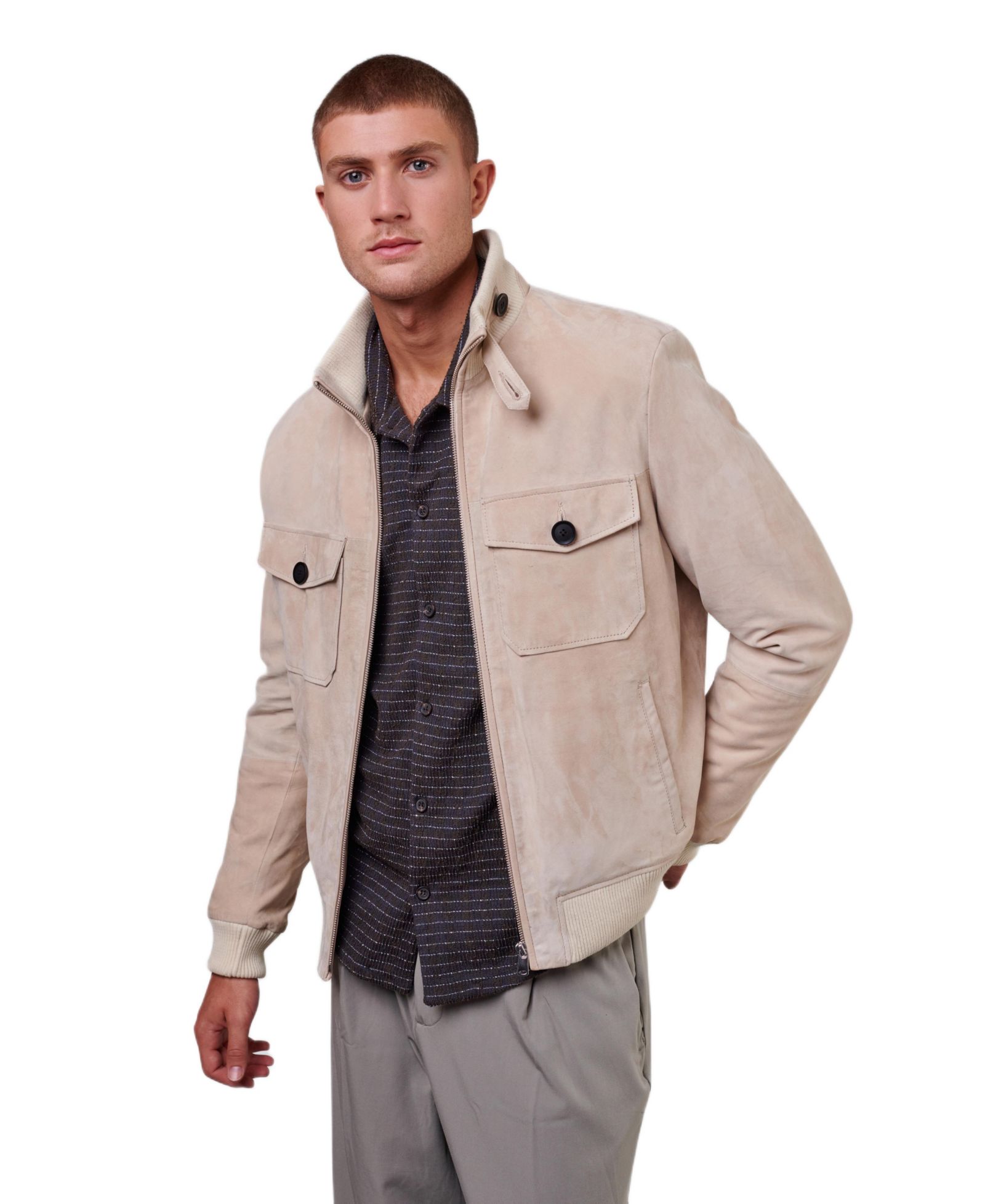Furniq UK Men's Spencer Suede Jacket