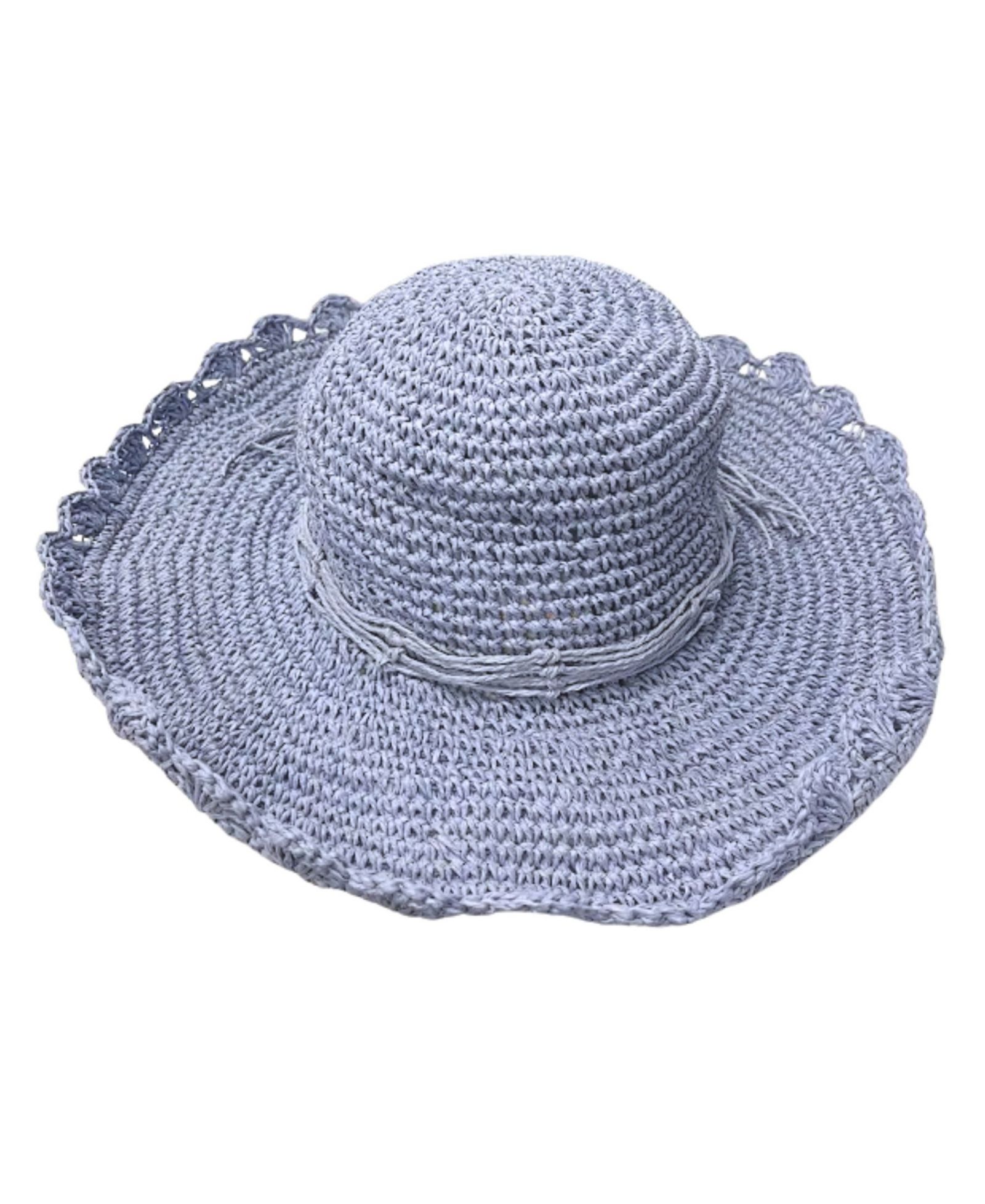Marcus Adler Scalloped Straw Sun Hat
