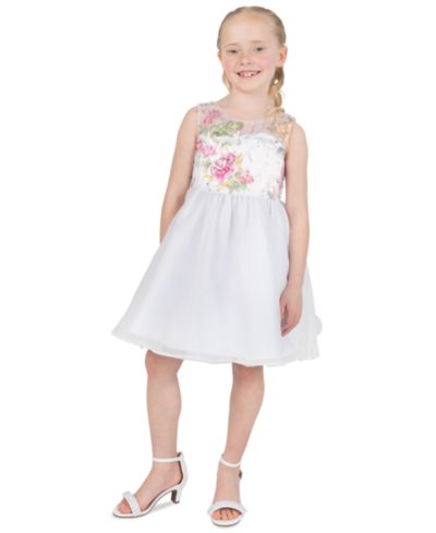 Платье Rare Editions Girls' 2T-6X без рукавов с круглым вырезом