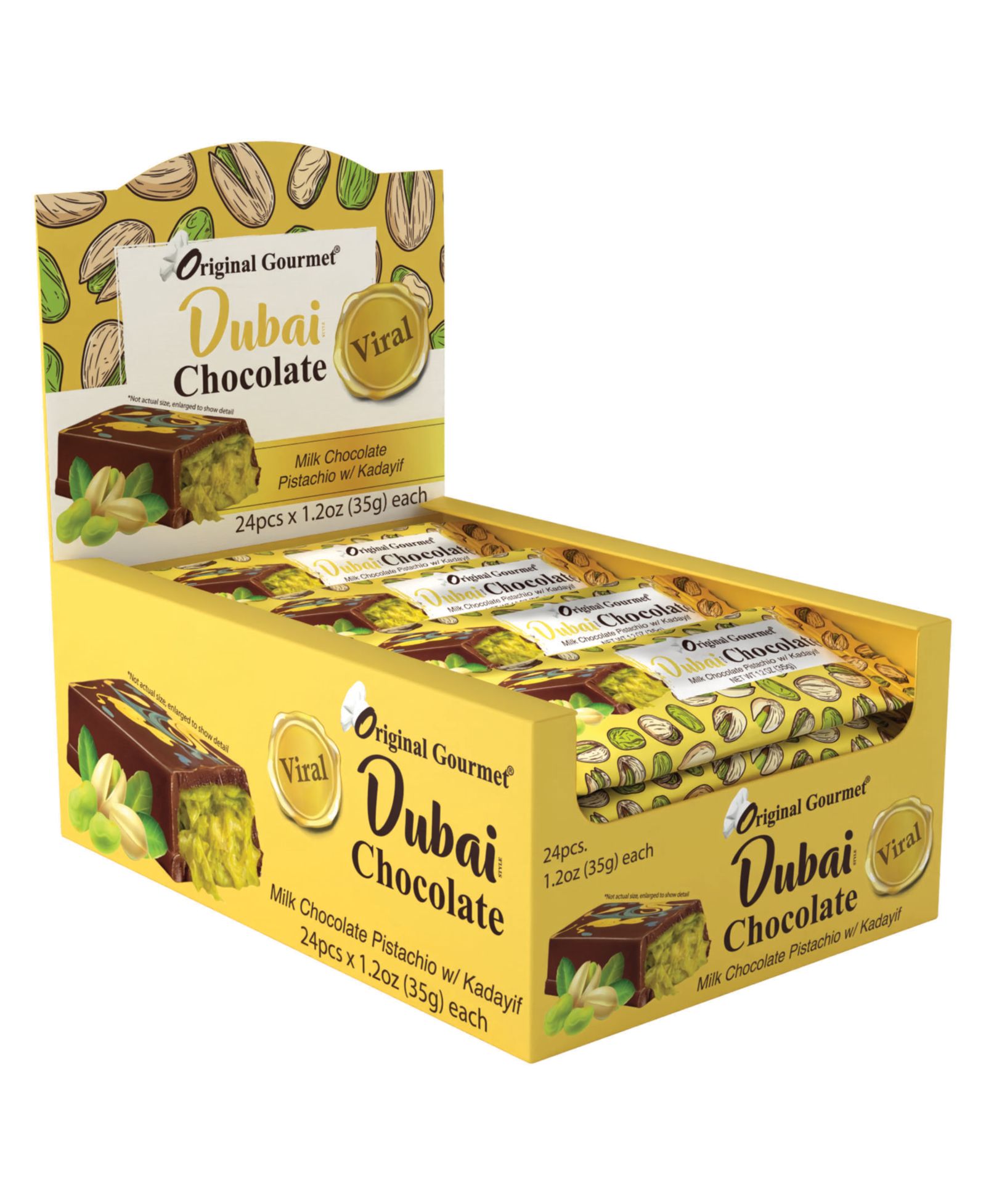 Original Gourmet Dubai Milk Chocolate Bar, 24-Pc.