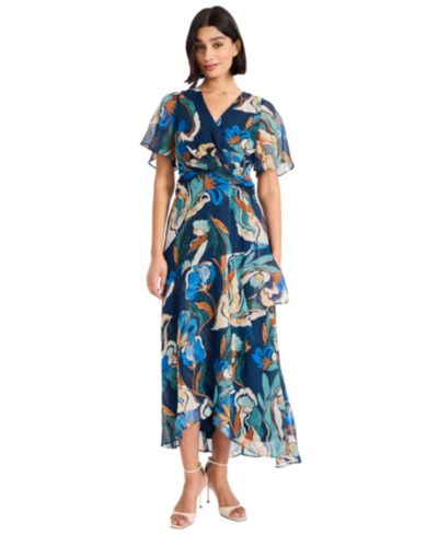Женское миди-платье Maggy London V-Neck Short-Sleeve