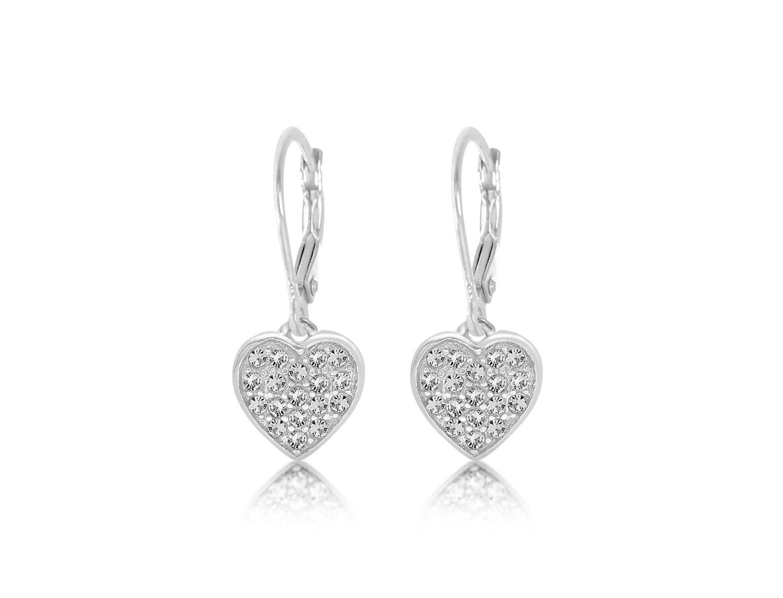 Детские гипоаллергенные серьги Chanteur с сердечком и застежкой Sterling Silver