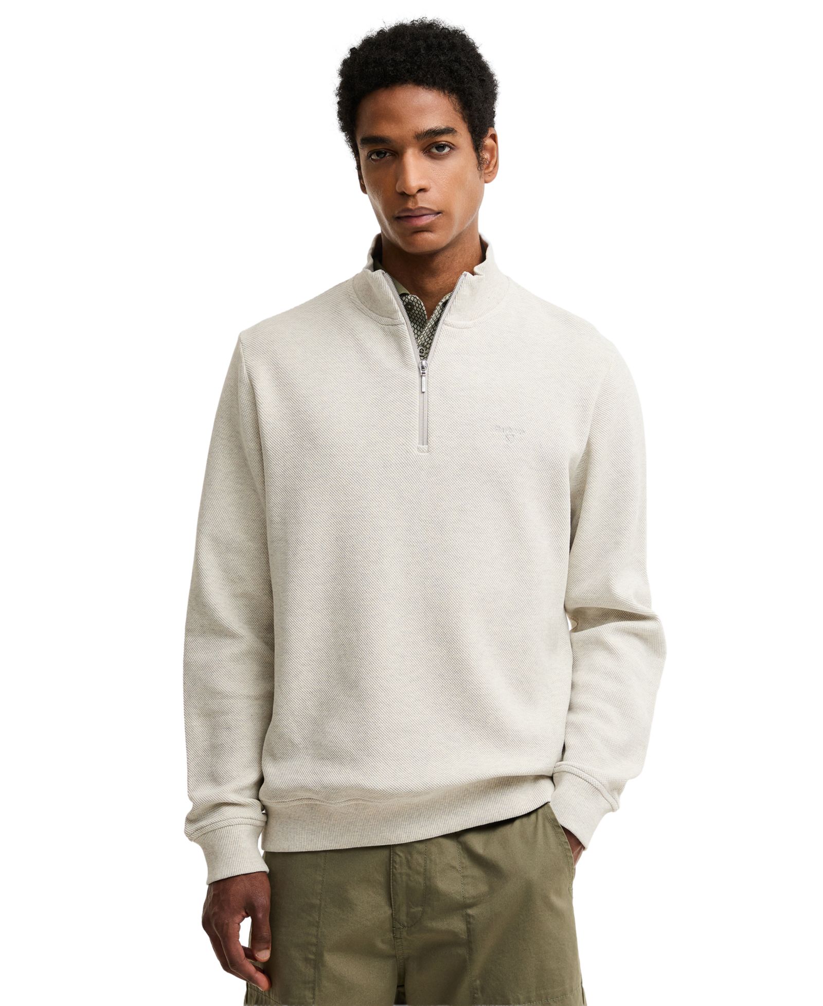 Barbour мужской джемпер Ravensworth Tailored-Fit с полумолнией