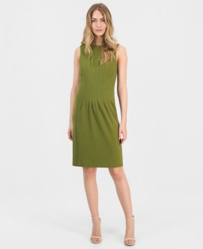 Anne Klein Женское облегающее платье из скреб-крепа с плиссировкой на талии