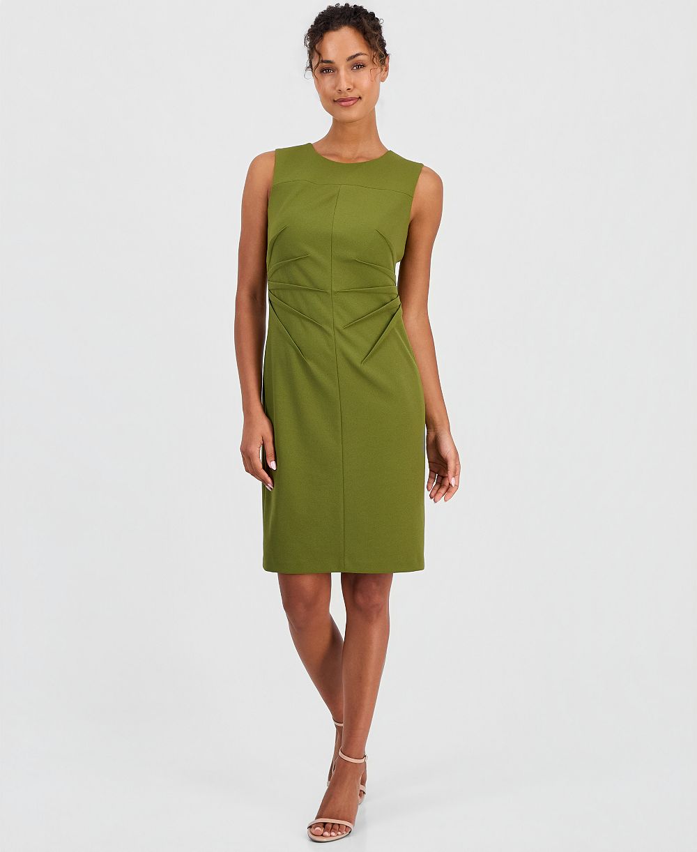 Женское платье Anne Klein Pleat-Waist Scuba Crepe Sheath