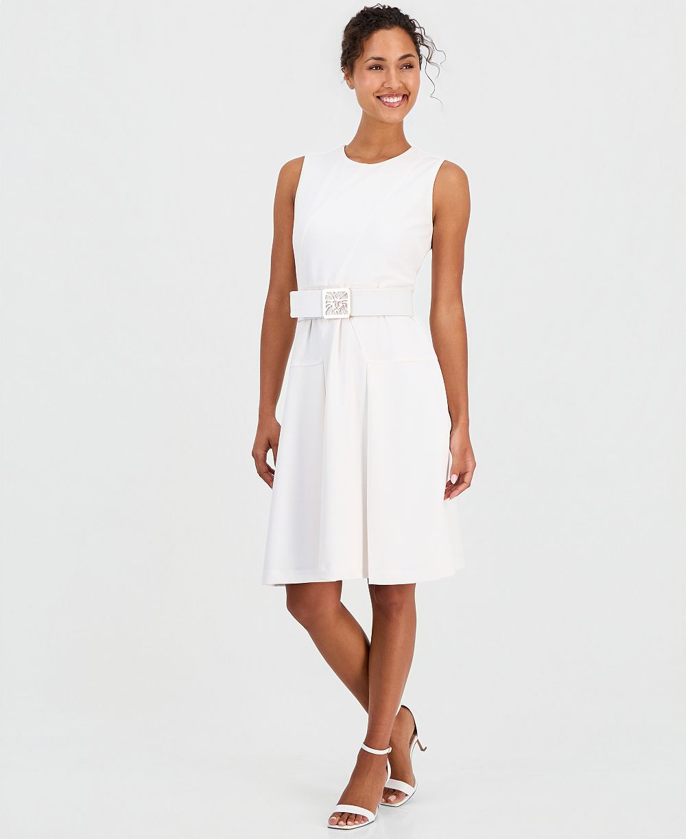 Женское платье Anne Klein Belted Sleeveless Fit & Flare