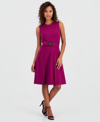 Женское платье Anne Klein Belted Sleeveless Fit & Flare