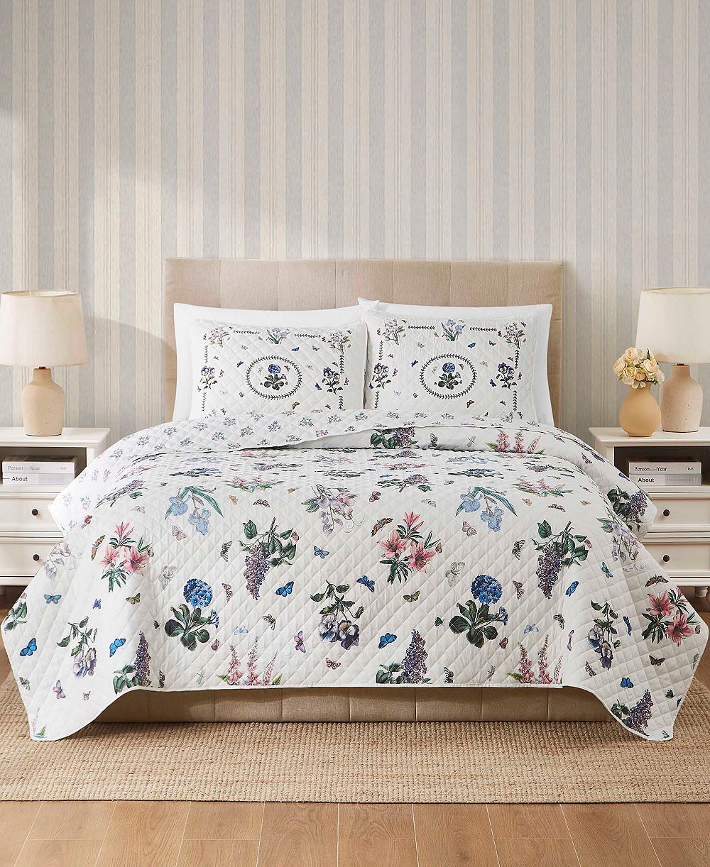 Portmeirion Botanic Garden Reversible 2-Pc. Quilt Set, Twin