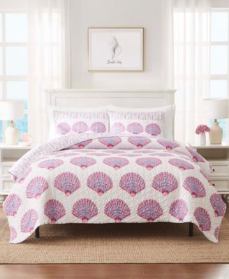 Avanti Scallop Shell Reversible 3-Pc. Quilt Set, Full/Queen