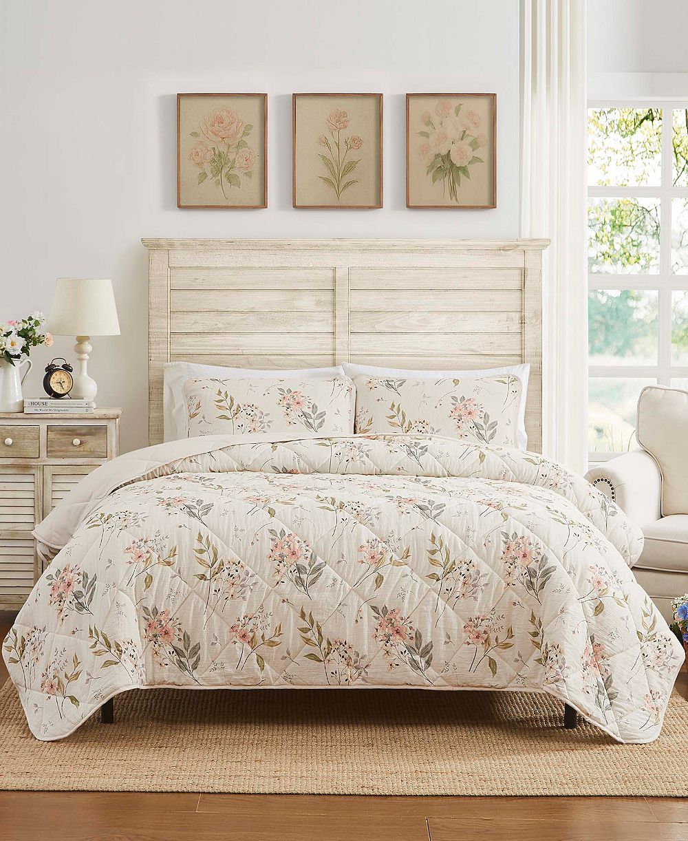 Avanti Wildflowers Reversible 3-Pc. Quilt Set, King