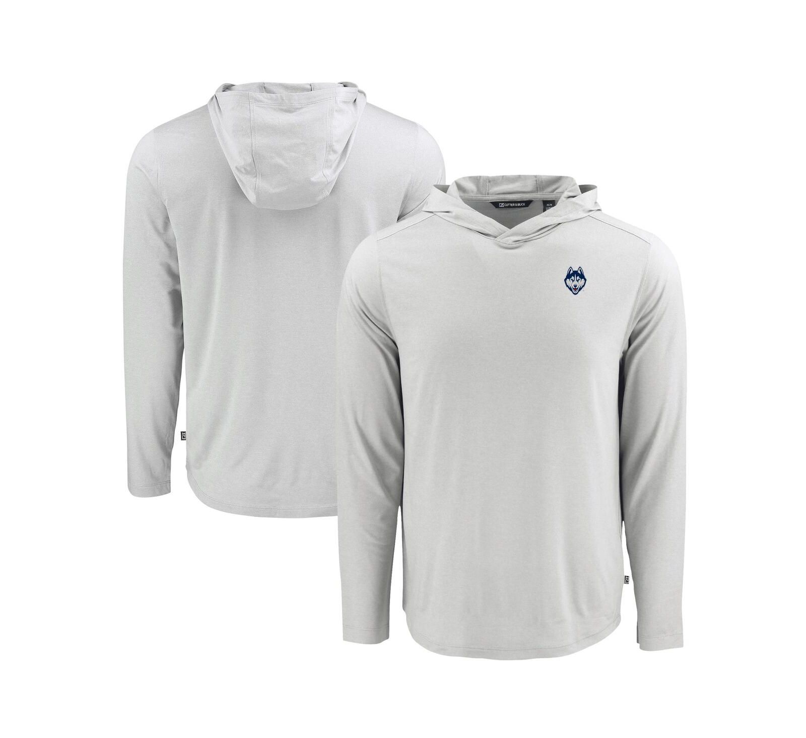 Мужское худи Cutter & Buck Gray UConn Huskies Coastline Epic Comfort Eco с длинным рукавом