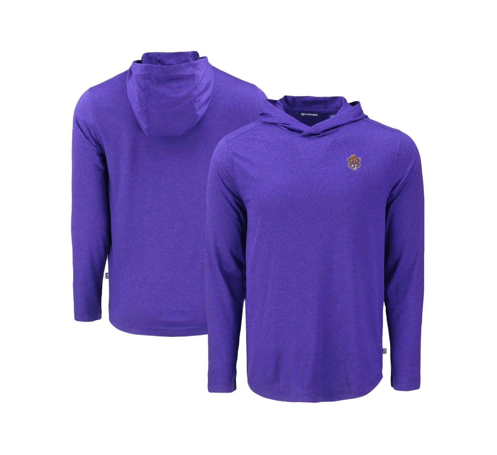 Мужское худи Cutter & Buck Purple LSU Tigers Coastline Epic Comfort Eco Long Sleeve