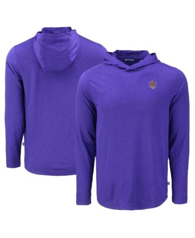 Мужское худи Cutter & Buck Purple LSU Tigers Coastline Epic Comfort Eco Long Sleeve