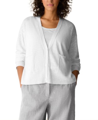 Женский кардиган Eileen Fisher V-образный с длинным рукавом