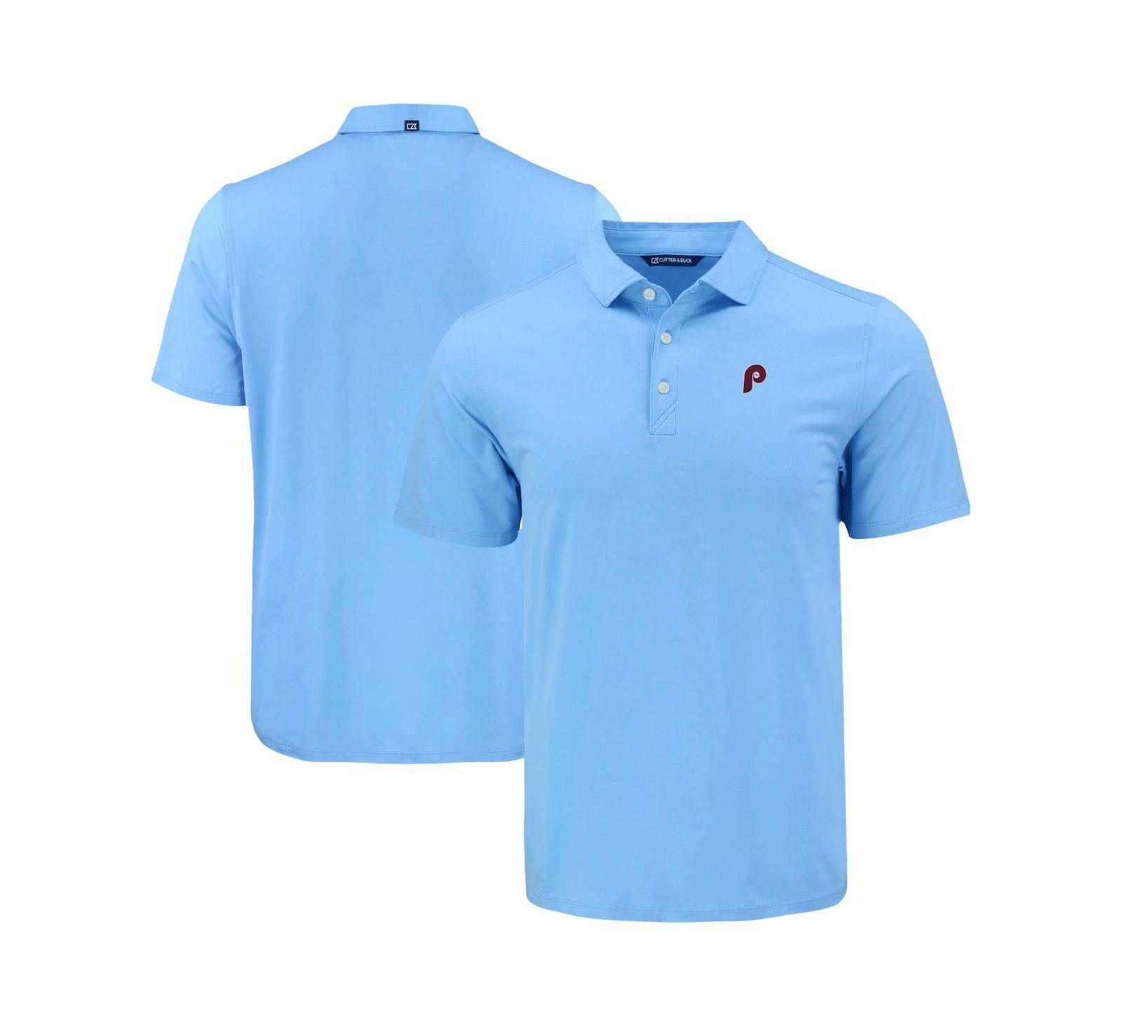 Cutter & Buck Мужская поло рубашка Philadelphia Phillies Coastline Epic Comfort Eco, голубая