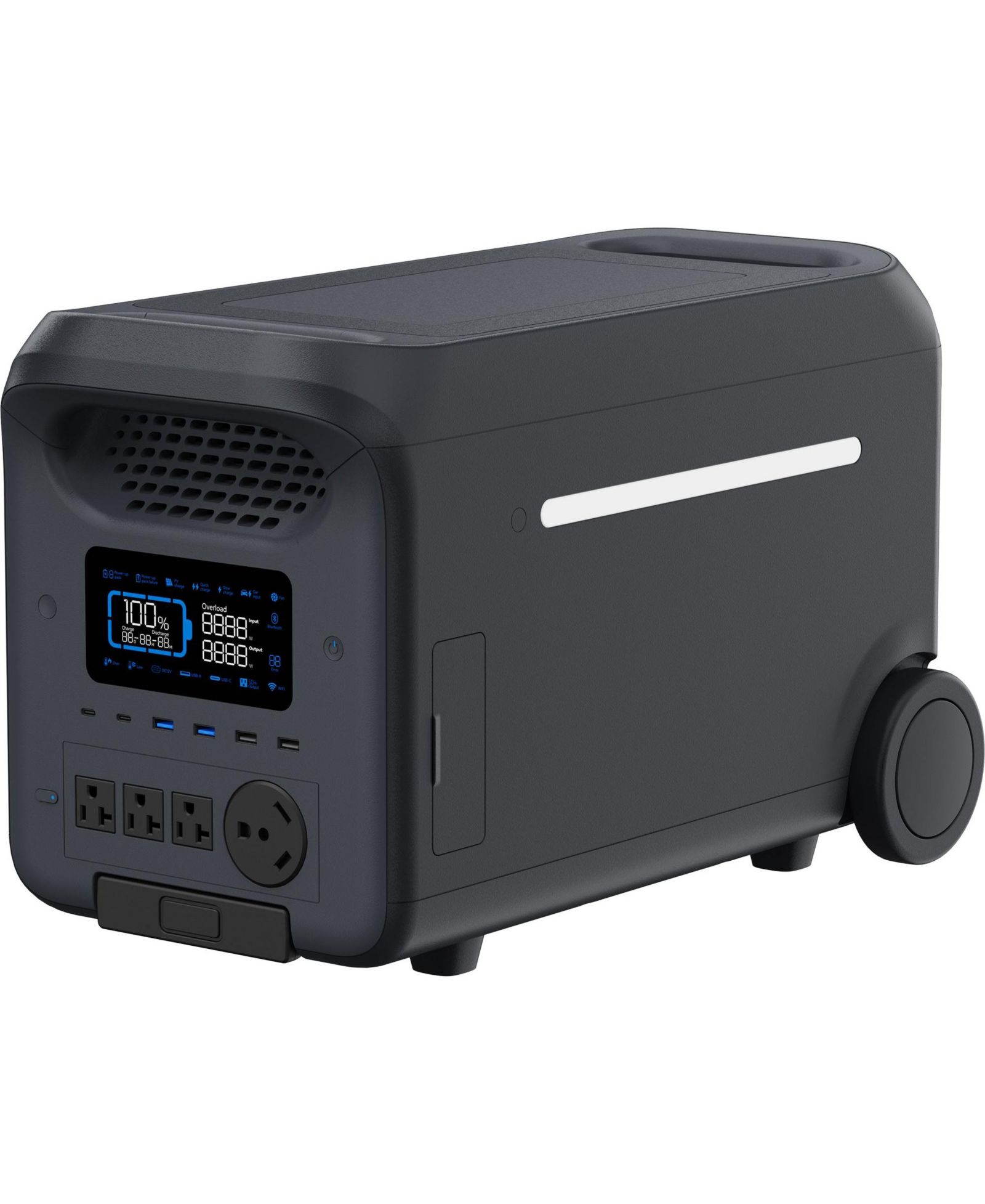 Mondawe 614Wh-1000W Portable Power Station with Bidirectional Fast AC Charging