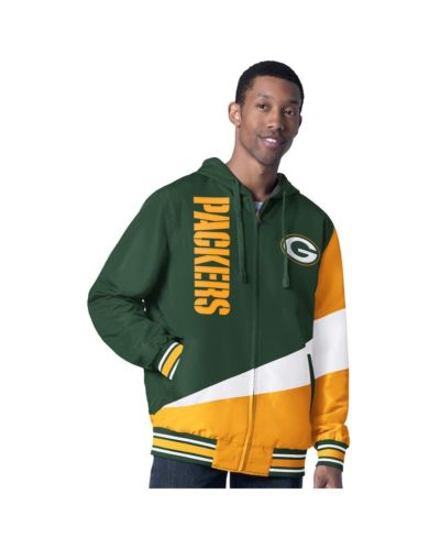 G-III Sports by Carl Banks Мужская куртка с капюшоном и молнией Green Bay Packers, двусторонняя