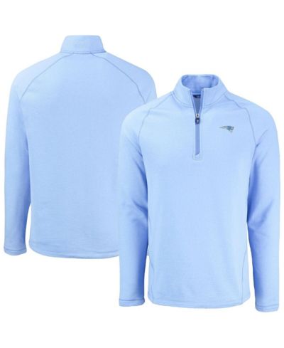 Cutter & Buck Men's Powder Blue Detroit Lions Peshastin Eco Fleece Raglan Quarter-Zip