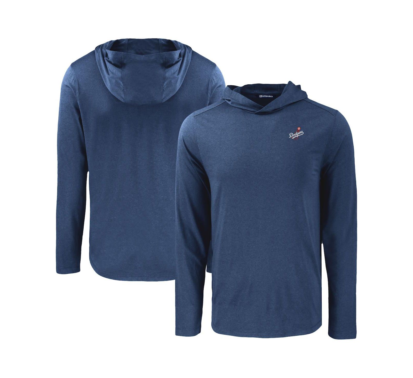 Cutter & Buck Men's Navy Los Angeles Dodgers Coastline Epic Comfort Eco Hoodie Long Sleeve T-Shirt