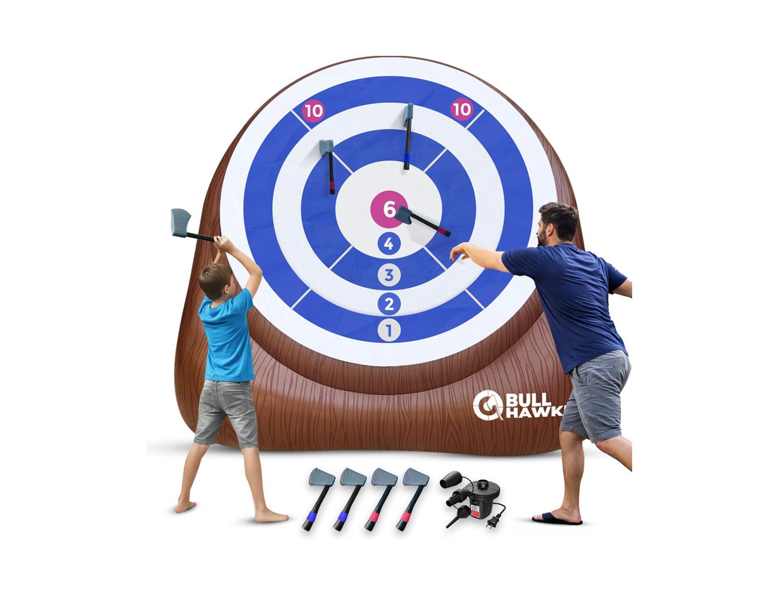 SWOOC XL Bull Hawker | Гигантский набор для метания топориков (более 2.4 м) с 15+ играми