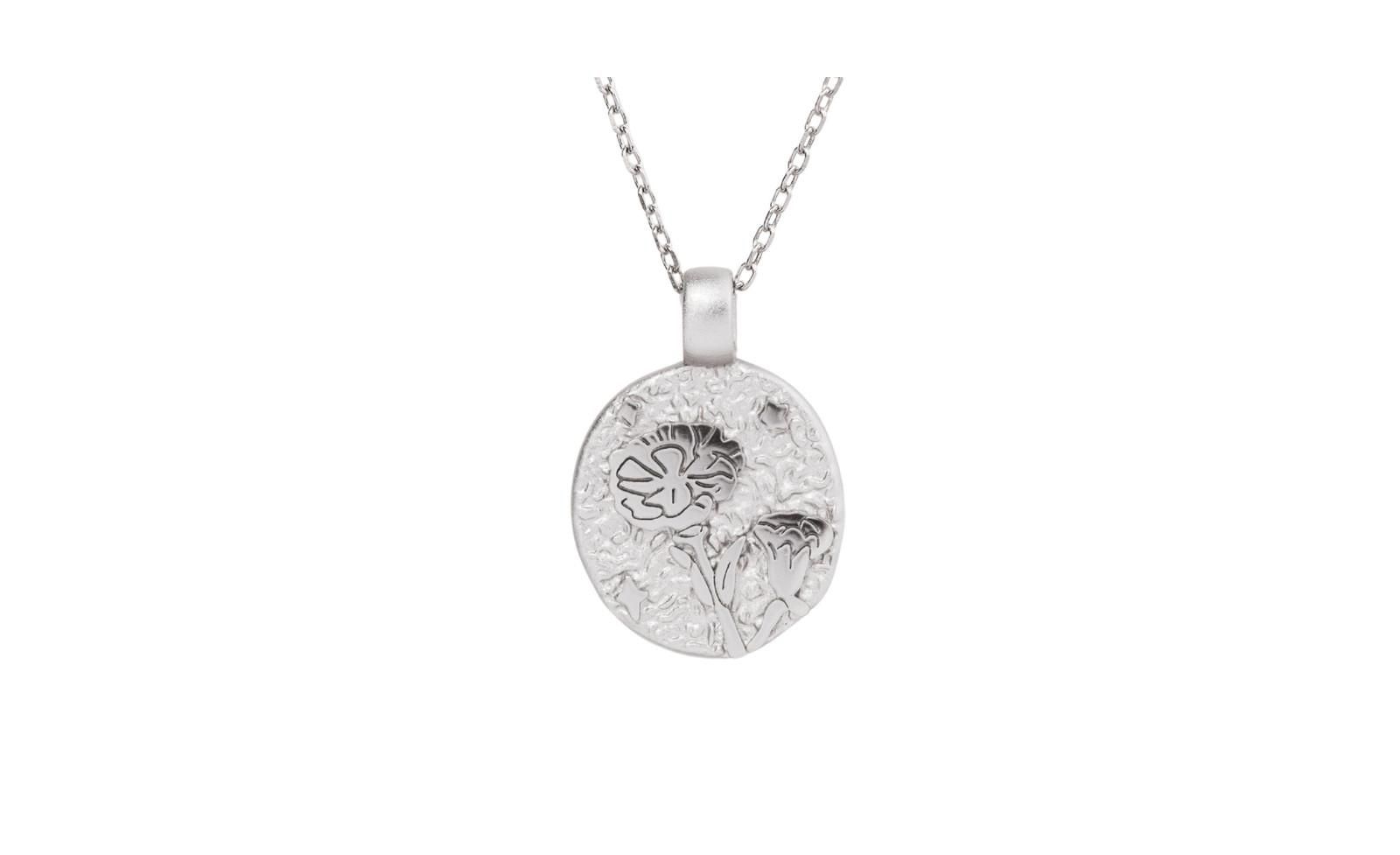 Little Sky Stone Birth Flower Pendant Necklace