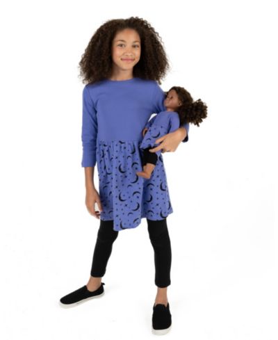 Детское платье Leveret Matching Doll 100% Cotton Long Sleeve