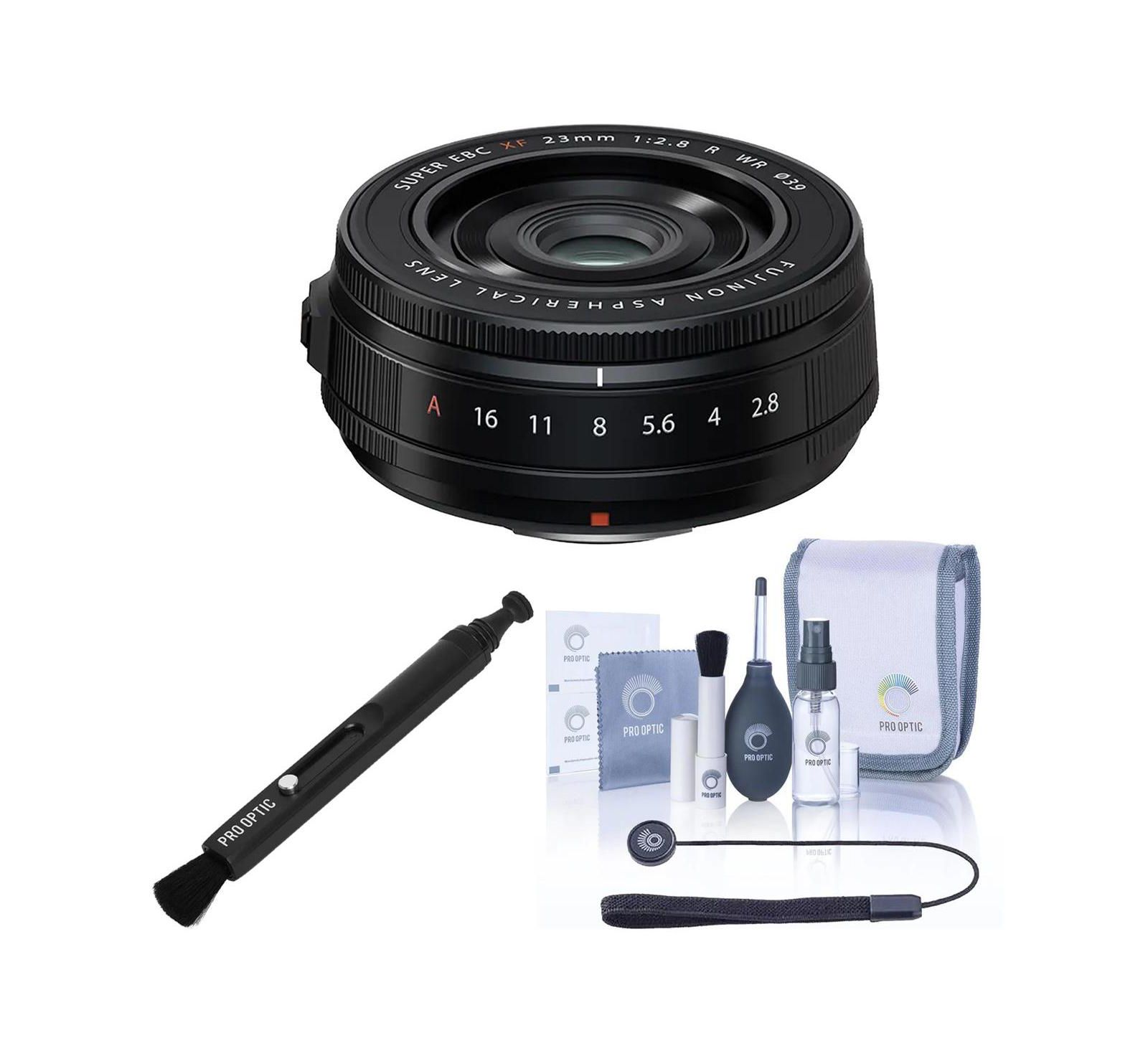 Fujifilm XF 23mm f/2.8 R WR Lens, Black, Bundle with Included Value