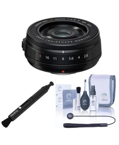 Fujifilm XF 23mm f/2.8 R WR Lens, Black, Bundle with Included Value