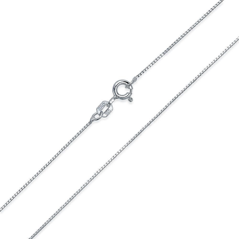 Колье Bling Jewelry из серебряной коробчатой цепи