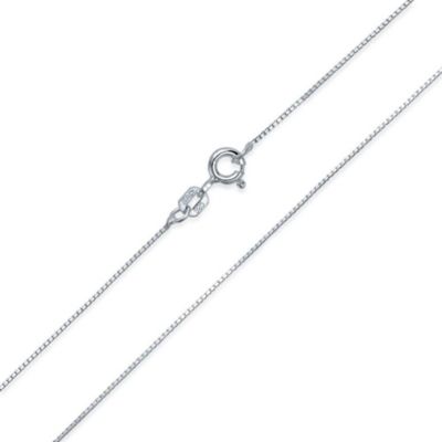 Bling Jewelry Classic 1MM Ultra-Thin Box Chain Necklace Gold Plated .925 Sterling Silver 20"