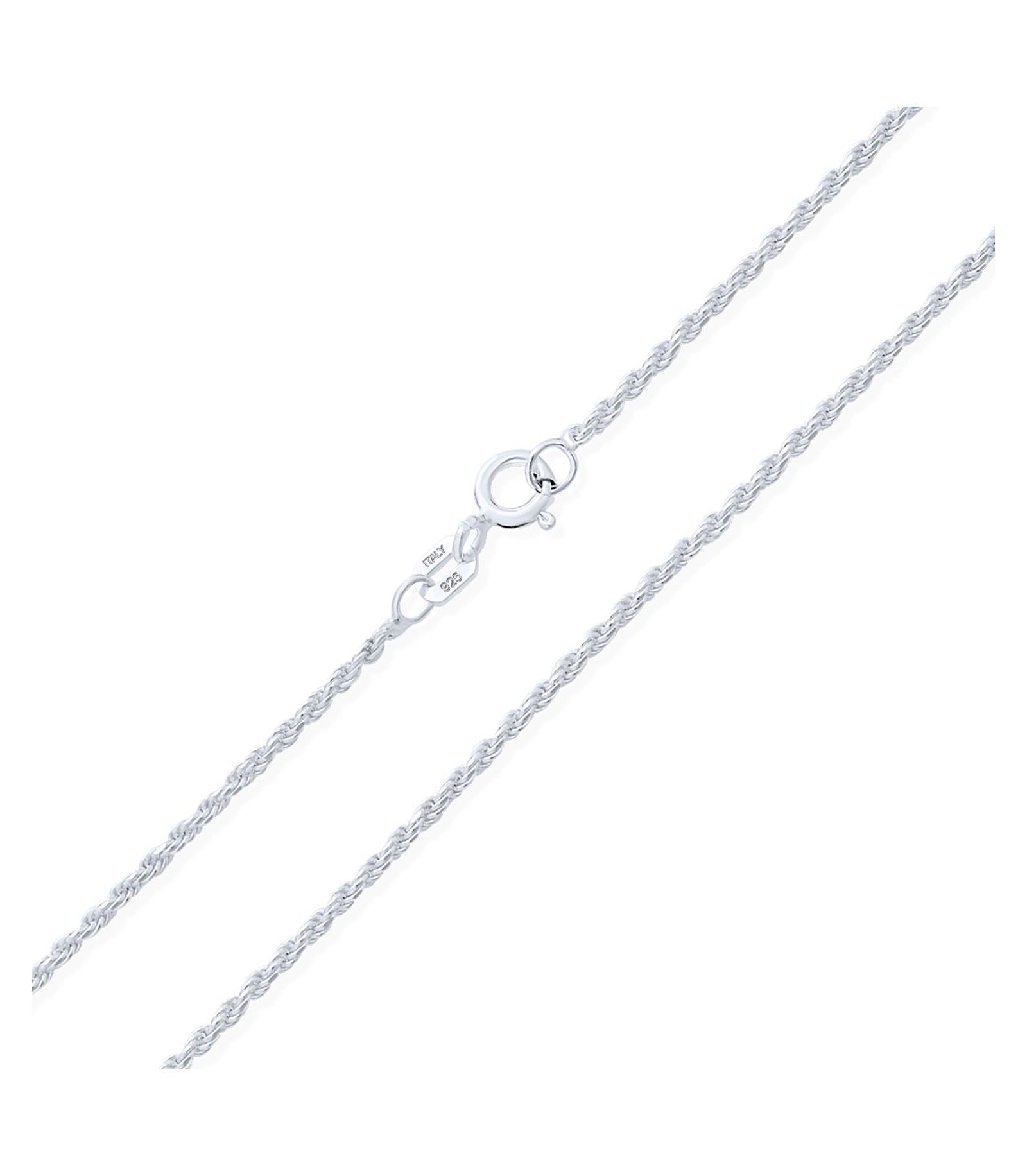 Bling Jewelry Silver Cable Rope Chain Necklace