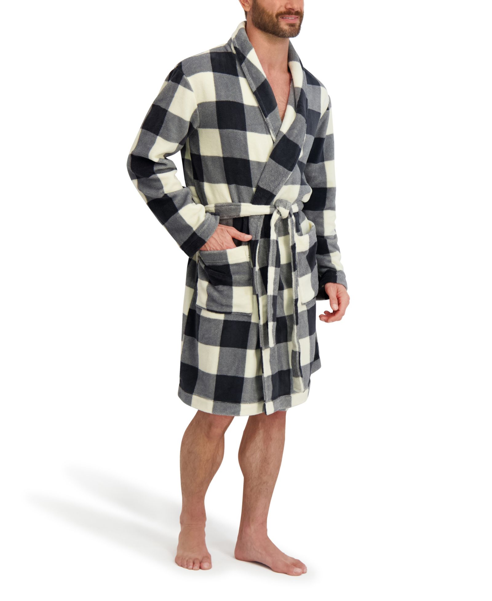 Hanes Men's Adjustable Plush Robe