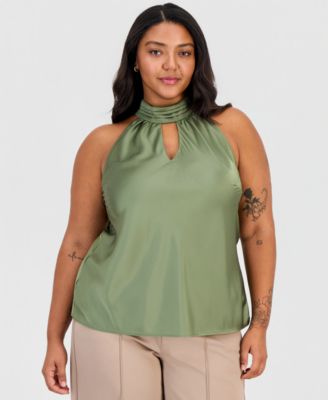 Tahari ASL блузка без рукавов с завязками на шее, Plus Size