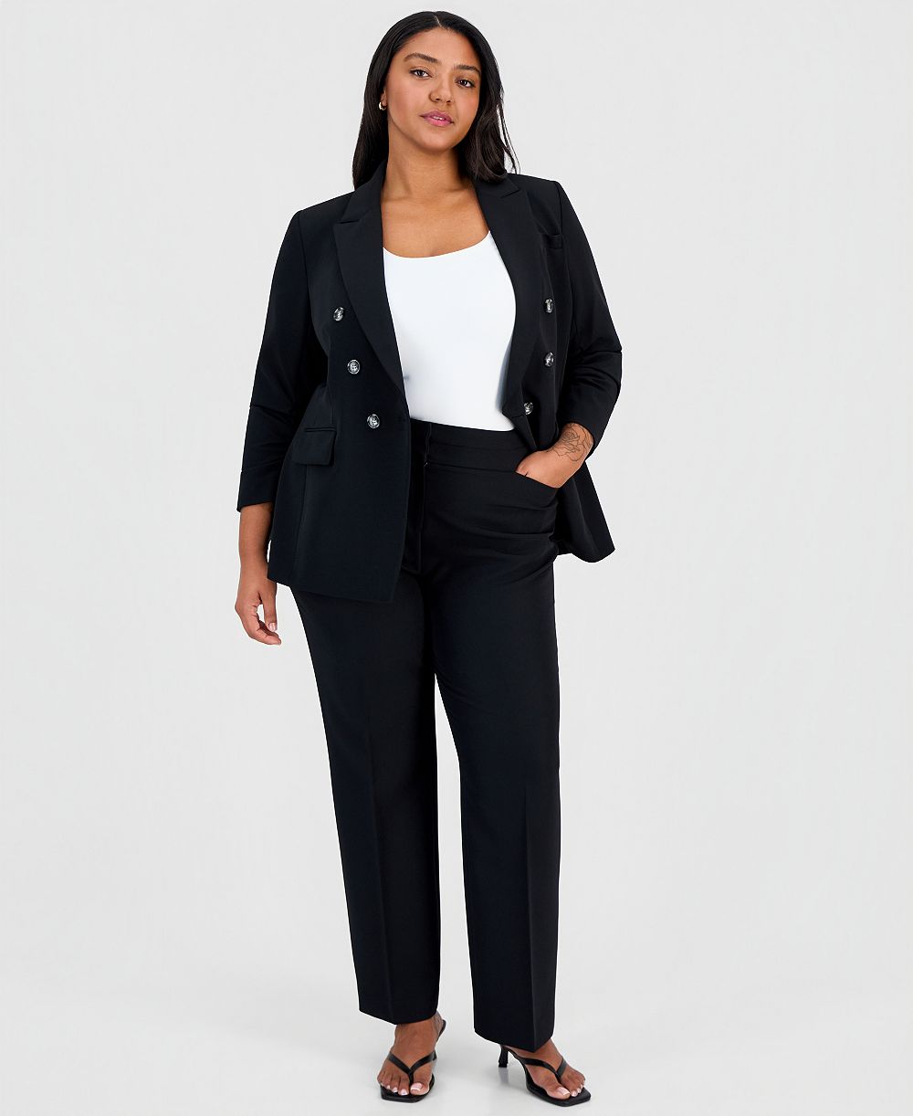 Брюки Tahari ASL Plus Size Mid-Rise Straight-Leg