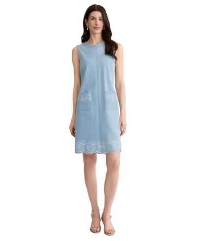 Женское платье Jones New York Sleeveless Eyelet Trim Shift