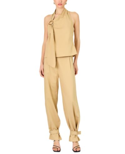 Line & Dot Women's Wide-Leg Mid-Rise Balloon Pants