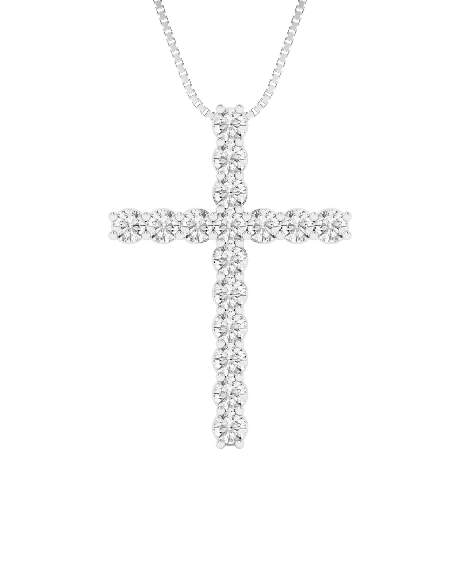 Мужской кулон Cross из выращенного бриллианта (3-1/5 ct. t.w.) в Sterling Silver