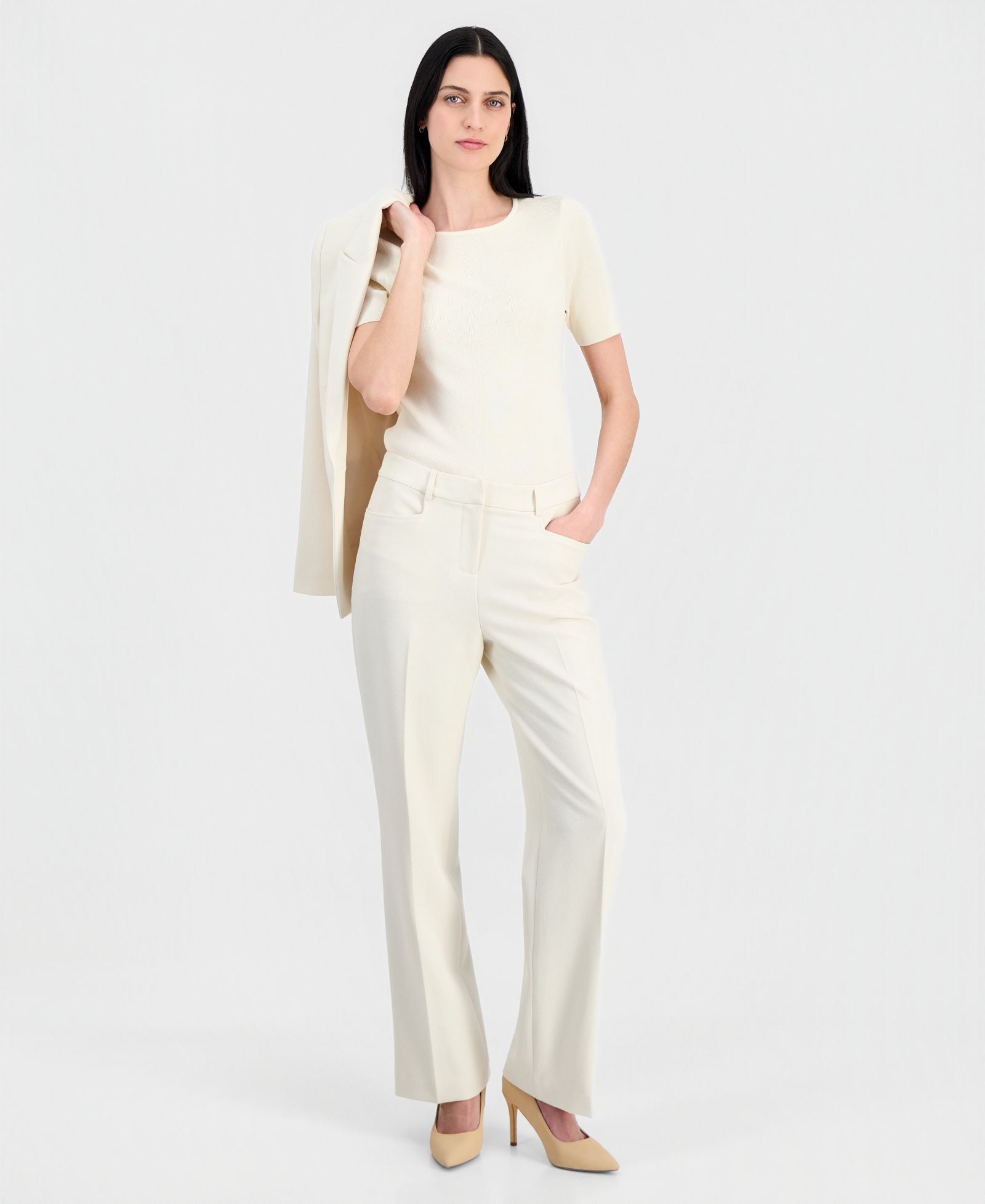 Брюки Tahari ASL Women's Pebble Crepe Flare