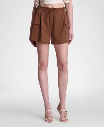 Avec Les Filles Women's Mid-Rise Cargo Shorts