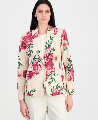 Женская цветочная куртка Tahari ASL One-Button