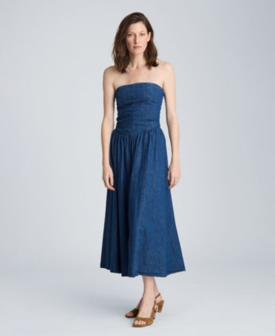 Женское миди-платье Kenneth Cole Strapless Bustier Denim