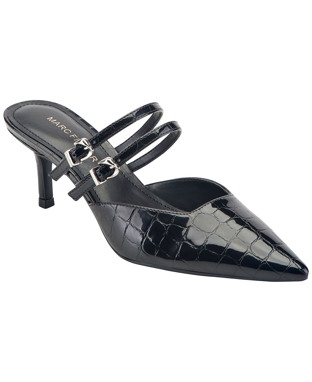 Marc Fisher Women's Abele Double Strap Kitten Heel Pumps