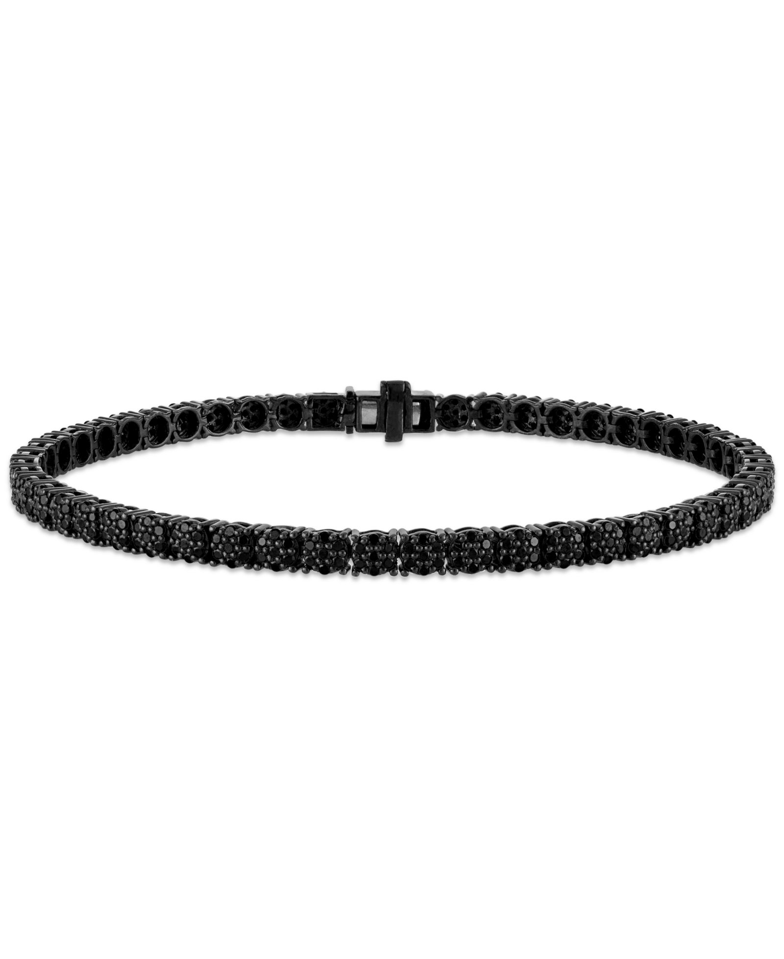 Мужской браслет Esquire Men's Jewelry с черным шпинелем, бриллиантами и серебром
