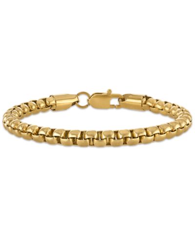 Esquire Men's Jewelry Round Box Chain Bracelet in Stainless Steel